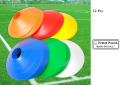 Space markers football training marking 12 Pcs Football Training Cones Hockey road safety goal keeper shin space marking agility disk cones space marker cones disk. 