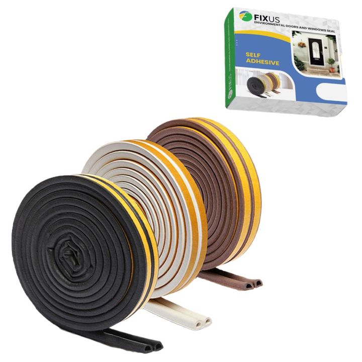 Tape for Door and Window, Self Adhesive D-type Rubber Foam Sealing Tape for Sound Proofing, Dust Stopper, Air and Insect Control