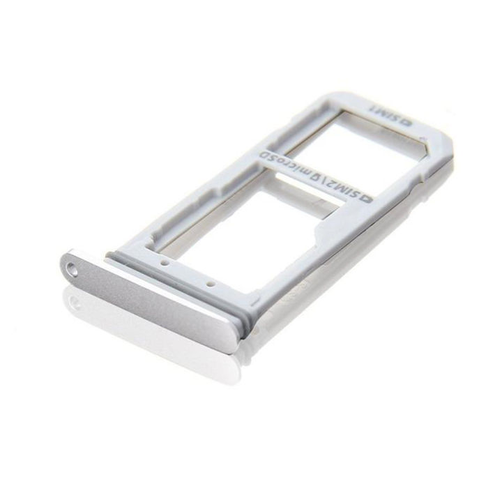 Samsung Galaxy S8 Plus SIM Tray Replacement Slot Jacket, Silver, Micro SD Card Tray, Easy Installation, Durable