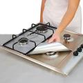 4 Pcs Square Foil Gas Hob Protector Liner Reusable Easy Clean Protection Pad. 