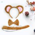 Animal Headbands Tail Bow Hairband Adults Kids Plush Monkey Costume Photo Props, Dress up Cartoon for Performance Stage Shows Halloween Party. 
