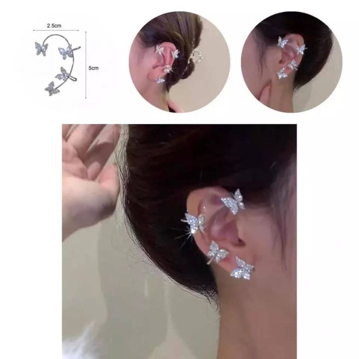1%20Piece%20Ear%20Wrap%20Electroplated%20Shiny%20Butterfly%20Ear%20Cuffs%20For%20Women%20-%20Image%204