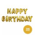 Happy Birthday Foil Balloons Golden colour. 