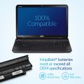 NinjaBatt Battery for Dėll J1KND 04YRJH Inspiron N5110 N5010 N5050 3520 15R N5030 N5040 17R N4010 N7010 N7110 M5030 M5040 N4110 Vostro 3550 3750 1540 3450 - High Performance [6 Cells/4400mAh]. 