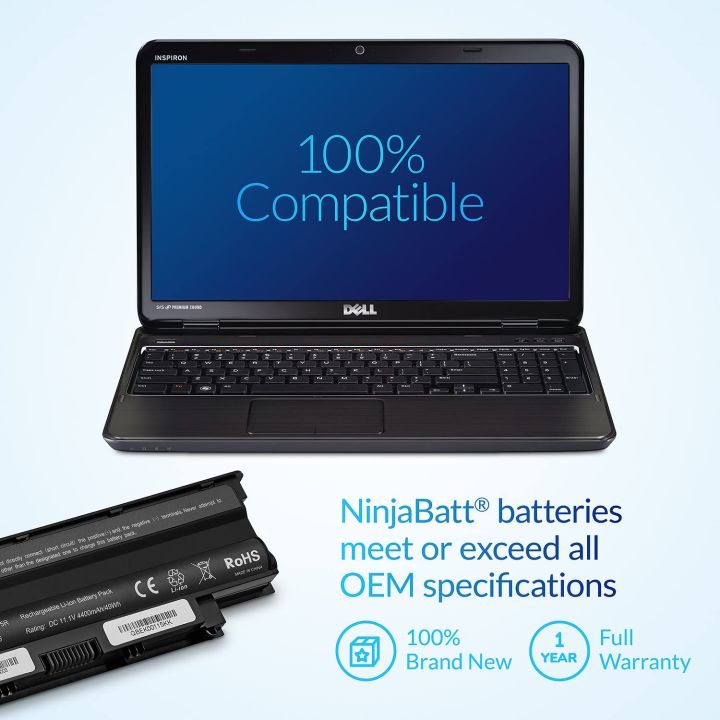 NinjaBatt%20Battery%20for%20D%C4%97ll%20J1KND%2004YRJH%20Inspiron%20N5110%20N5010%20N5050%203520%2015R%20N5030%20N5040%2017R%20N4010%20N7010%20N7110%20M5030%20M5040%20N4110%20Vostro%203550%203750%201540%203450%20-%20High%20Performance%20%5B6%20Cells/4400mAh%5D%20-%20Image%204