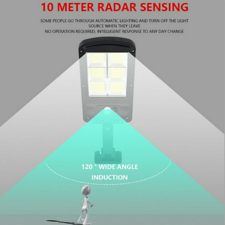 Solar Street Lamp - Street Light Dual Function (Auto On in Darkness +Motion Sensor) with Lithium Battery