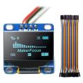 NANLIY-I2C OLED Display 0.96 Inch IIC Serial LCD LED Module SSD1306 128 64 for Arduino with 40 Pcs Dupont Wire. 