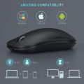Seenda Bluetooth Mouse, Rechargeable Mouse Wireless, 3 Modes (Bluetooth 4.0 + USB A + USB C) 2.4G Wireless Mouse for Mac/Windows/PC/Laptop/Tablet/Android/iPadOS. 