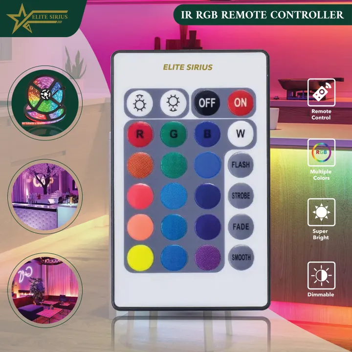 RGB%20LED%20Strip%20Lights%20Remote%20Controller,%20RGB%20Controller,%20IR%20Remote%20Controller%20With%20Driver%20For%20LED%20Strip%20Light,%20Wireless%20Smart%20RGB%20IR%20Remote%20Controller%20By%20Elite%20Sirius%20-%20Image%203