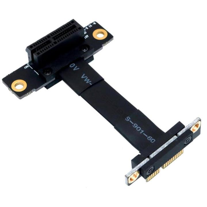 PCIE X1 Riser Cable Dual 90 Degree Right Angle PCIe 3.0 X1 to X1 Extension Cable 8Gbps PCI Express 1X Riser Card - 10CM