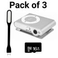 Shuffle MP3 Player Portable with Data Cable & Earphone TF/SD Card Support easy to care pocket Clip for Jogging, Running, Gym 32 GB - Sigma. 