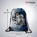 Traverse CR7 - Ronaldo Drawstring Bags For Girls / Bags For Kids / Bags For Boys with Pencil Pouch. Digitally printed on Fabric. 