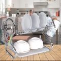 2-Layer Dish Drainer/ Plate Holder - Stainless Steel. 