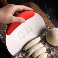 Dough Scraper Stainless Steel Pastry Dough Cutter Semicircular Bench Scraper Cake Bread Pizza Dough Cutter Chopper Baking Tools. 