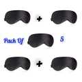 Pack Of 5 - Sleep Eye Mask For Men Women Block Out Light Mask Blocking Soft Comfort Eye Shade Cover Eye Mask For Sleeping With Adjustable Strap Comfortable Night Blindfold Eye Relax Mask For Meditation Office Yoga Travel and Napping (Hhsons). 