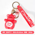 q Bullet Butt Bear Keychain Wholesale Cute Decompression Toy Doll Pendant Net Red Male and Female Couple Bag Accessories. 