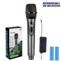 HD Wireless Handy Microphone with Receiver Compatible with DSLR, PC, Mobile for Audio Recording. 