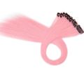 Pack of 3 Baby Pink Highlight Hair Strips for Girls & Women – Clip-In Synthetic Extensions. 