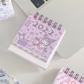 2022 Cartoon Mini Desktop Calendar Daily Schedule Table Planner Yearly Agenda Organizer Office Desktop Decoration. 