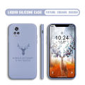 FINDWORLD for Vivo V20 Pro Mobile Cover Cartoon ELK Deer Reindeer Side Design Edge Pattern Silicone Full Camera Protect Case. 