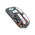 Pureview Transparent Wireless and Bluetooth Rechargeable Mouse, USB Receiver,LED Battery Magic Silm for Office/PC/Mac/Laptop/Apple/ipad - Transparent Wireless Mouse Multi Device Mouse, Type C Adapter Charging, Mouse for Laptop Notebook TV Mobile. 