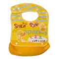 Baby Folding Plastic Rubber Baby Bib Napkin Washable & Waterproof Bib With Silicone Bowl Multicolor. 