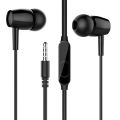 In Ear Universal Wired BASS BOOSTED Earphones having High Quality Sound with Mic and Volume Control Buttons / Earbuds for Music having 360 Degree Surround Sound Effect with Full Bass For Movies, Music, Gaming PUBG & Calls-1 Wired Handsfree Black. 