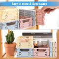 Mini Foldable Plastic Cosmetic Storage Box – Organizer Basket for Home and Office. 