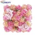 Artificial Rose Wall Panel Exquisite 3d Floral Wall Backdrop for Wedding Baby Shower Parties Diy Square Rose Flower Wall Panel for Stunning Photography Prop Flower Wall Panel Decor. 