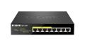 D-Link 8 Port Gigabit Unmanaged Desktop Switch with 4 PoE Ports and 68W PoE Budget. 
