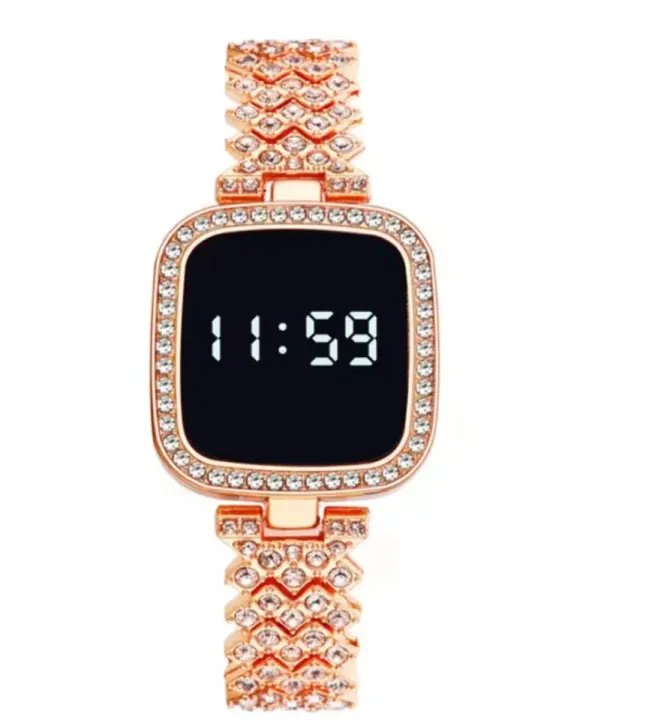 Diamond%20Touch%20Screen%20LED%20Watch%20For%20Ladies%20%7C%20Stainless%20Steel%20Chain%20in%20Round%20Dial%20For%20Girls%20%7C%20Digital%20Wristwatch%20For%20Women%20in%20Square%20Dial%20Shape%20-%20Image%204