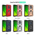 Lereach For Motorola Moto G7 Power Mobile Phone Case TPU Hard Ring Car Ring Bracket Shockproof Back Cover. 
