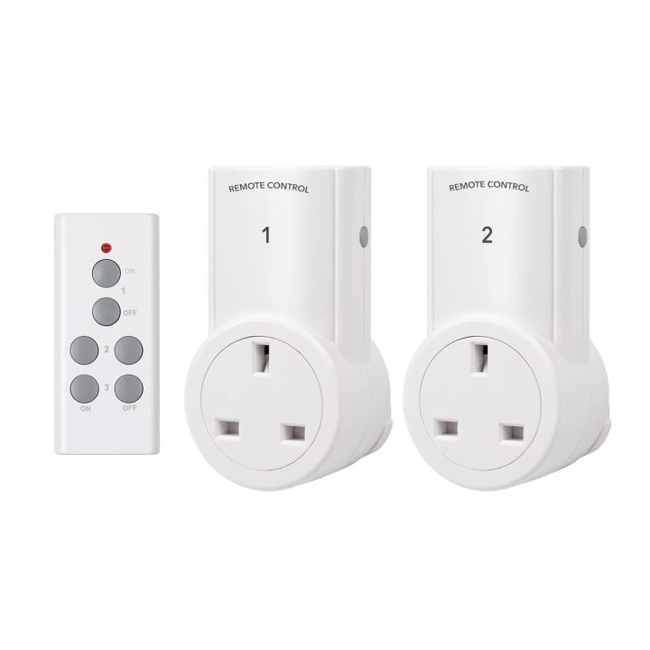 5 Pack Wireless Remote Control Sockets Switch, Home Programmable Electrical Plug Outlet Switch for Light Household Appliances 30m/100ft Operating Range