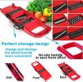 Vegetable Chopper Mandoline Slicer,6 in 1 Mandoline Slicer Cutter and Grater with Hand Protector, Interchangeable Blades - for Cutting Onions, Potatoes, Carrots and Other Fruits. 