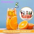Amamia Straw Plugs BPA Free Cartoon Design Straw Plugs. 