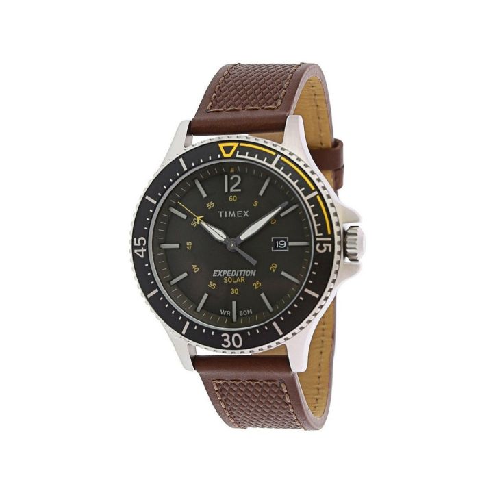 Timex Expedition Ranger Silver Leather Quartz Watch for Men-TW4B15100