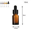 Brown Aromatherapy bottle Aromatherapy Empty Pipette Drop bottle Glass Massage dropper bottle for Spa Relaxation Wellness. 