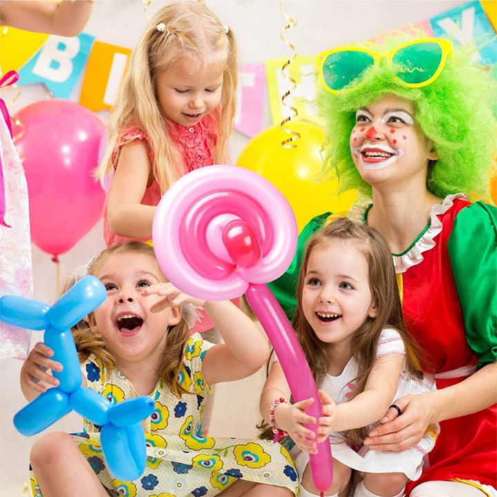 Colorful Party Balloons 100pcs Colorful Twistable Balloon Set for Party Decoration Emulsion Kids Balloon Ideal for Southeast Asian Buyers Long Balloons for Kids