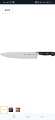 TRAMONTINA (BRAZIL) CENTURY 10" INCHES MEAT KNIFE WITH INOX STAINLESS STEEL BLADE AND BLACK POLYCARBONTE HANDLE. 