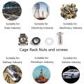 2x10 Pack Lot - M5x16 Rack Mount Cage Nuts & Screws w/ Washers - Square Clips. 