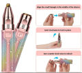 2 in 1 Rechargeable Hair Remover Trimmer for Women | Electric Flawless Hair Remover Machine | Painless Eyebrow Shaver, Lip, Chin, Mustache | Smooth and Gentle Hair Remover Trimmer | Precision Trimmer for Face, Nose, Arms | Rechargeable and Portable Razor. 