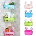 Triangle Bath and Kitchen Corner Storage Shelf with Suction Cup. 