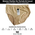 Soft Cotton Panties For Girls Plain Panty For Women - Comfortable Underwear For Casual Use in Black and Skin. 