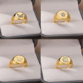 Fashion Personality Stainless Steel Butterfly Bee Ring Men and Women Cosmic Ring. 