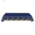 Ramadan Party Tablecloth Eid Moon Star Ramadan Table Cloth Festive Plastic Rectangle Table Cover for Ramadan Kareem Decorations Buyers' Favorite Eid Al-fitr Table Decoration. 
