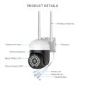 Outdoor Full HD PTZ IP Wireless Security Camera, Dome 360, WiFi CCTV Surveillance Camera, Pan / Tilt - Weatherproof - Night Vision - LED Lights - Two Way Audio - Motion Detection - SD Card Slot. 