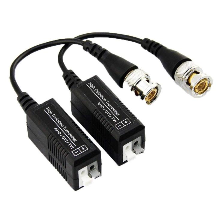 Passive HDCVI Transceiver Single Channel (300 Meters Passive Transceiver Single Channel Video Balun for HD AHD CVI TVI Cameras - Pack of Two) -  CCTV Camera Video Balun.