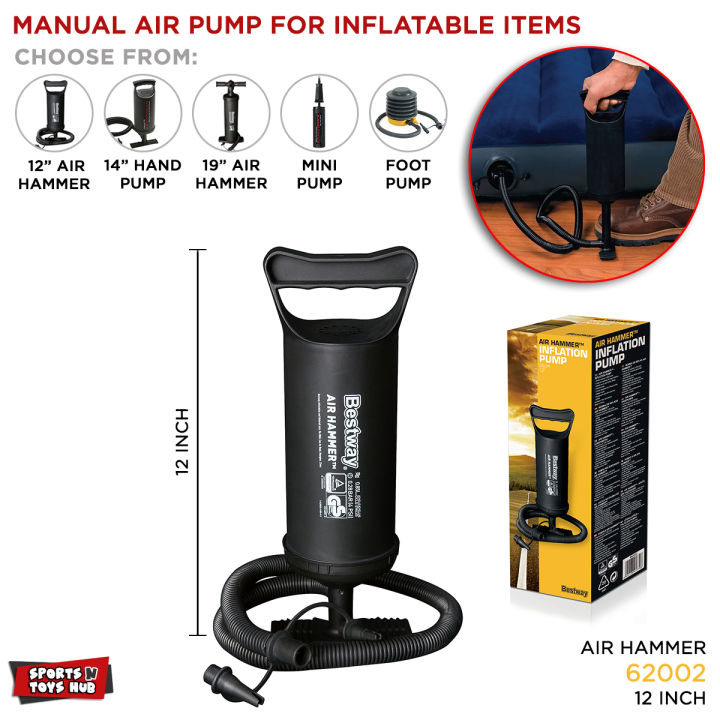 Manual Air Pump Collection, Air Hammer Inflation Pump, Double Quick Inflating Pumps, Air Foot Pump For Inflatable Items, Easily Inflate & Fill Air in Swimming Pools, Tubes, Balls, Air Beds, Mattress, Bestway, Intex Pool & Imported Manual Hand & Foot Pump