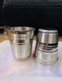 Imported Stainless Steel Glass - Kids - Pack of 6 - Drinking Water Glass - Silver Touch. 