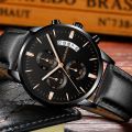 Men's Watches -Luxury Men Business Quartz WristWatch- Leather Bracelet Watch Sports Casual Male Luminous Clock. 